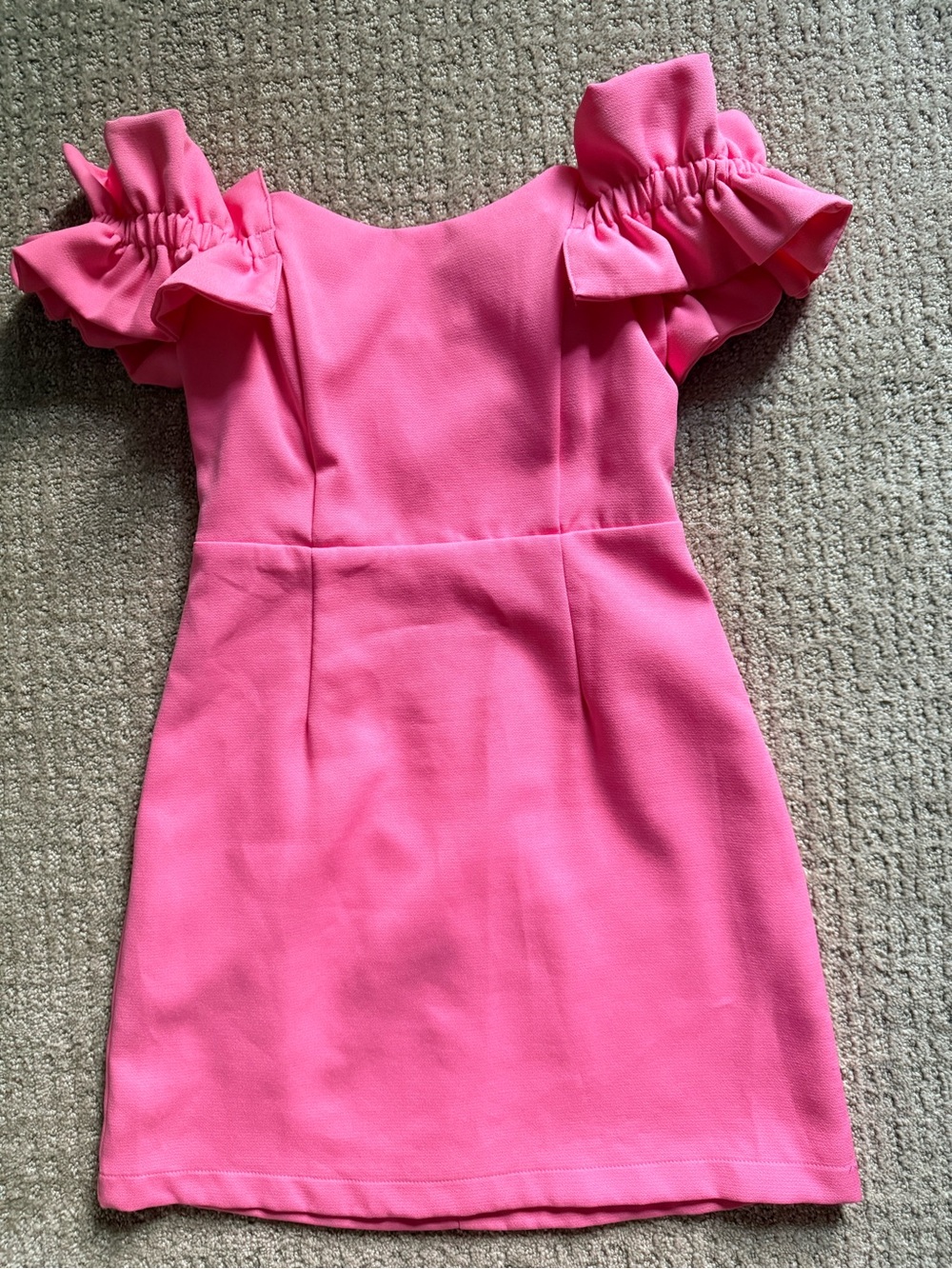DO+BE Pink Ruffle Sleeve Dress | Size Small | Statement Cocktail Dress